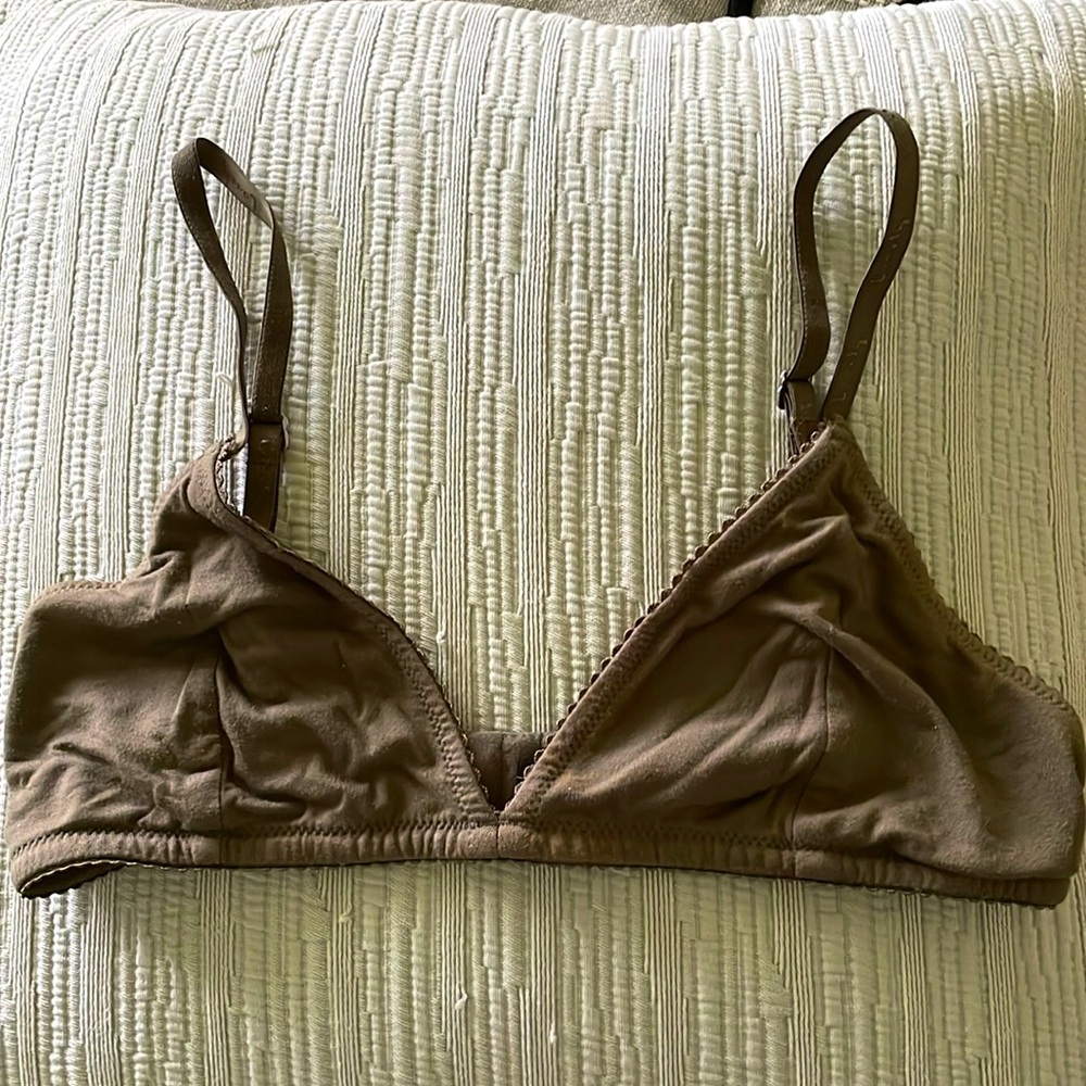 LONELY Lingerie Bobbi  Khaki Green Softcup Bra, 34C Lightly worn